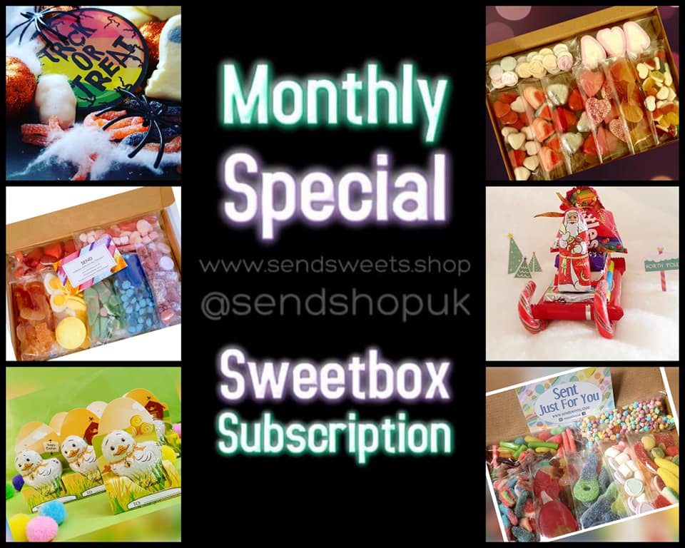 Sweetbox Subscription Box Monthly Treatbox sweets sent in the post themed sweetboxes pick n mix variety candybox mixed candy monthly candy 