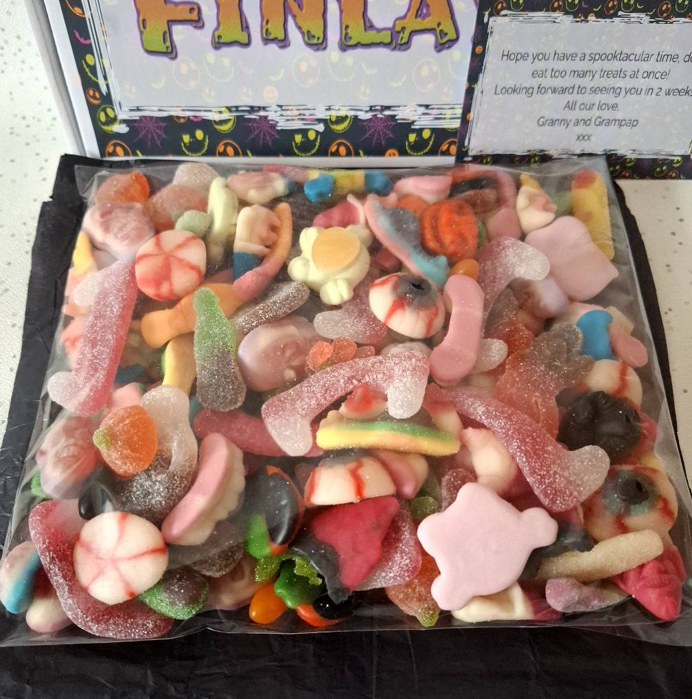 Personalised Halloween Pick & Mix Letterbox Sweets – Trick or Treat Gift Box