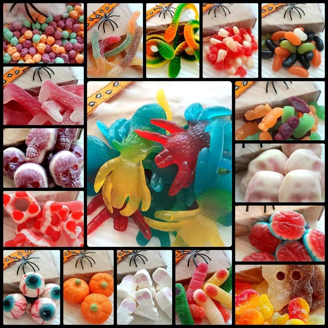Halloween Trick or Treat Sweet Bag with Customised Personalised Topper - Large 400g