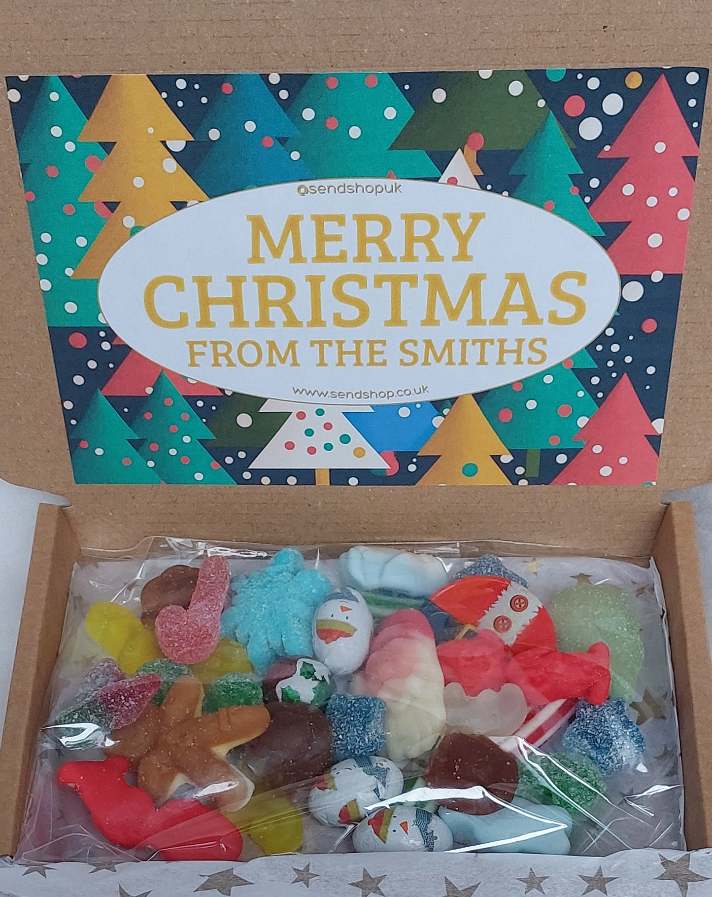 Personalised Christmas Sweets Pick and Mix Sweets Letterbox Sweetbox (150g)