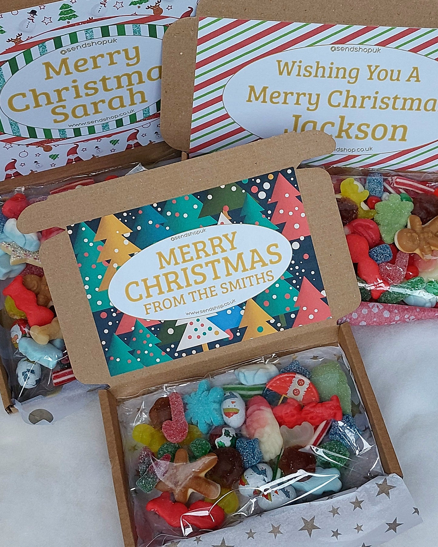 Personalised Christmas Sweets Pick and Mix Sweets Letterbox Sweetbox (150g)