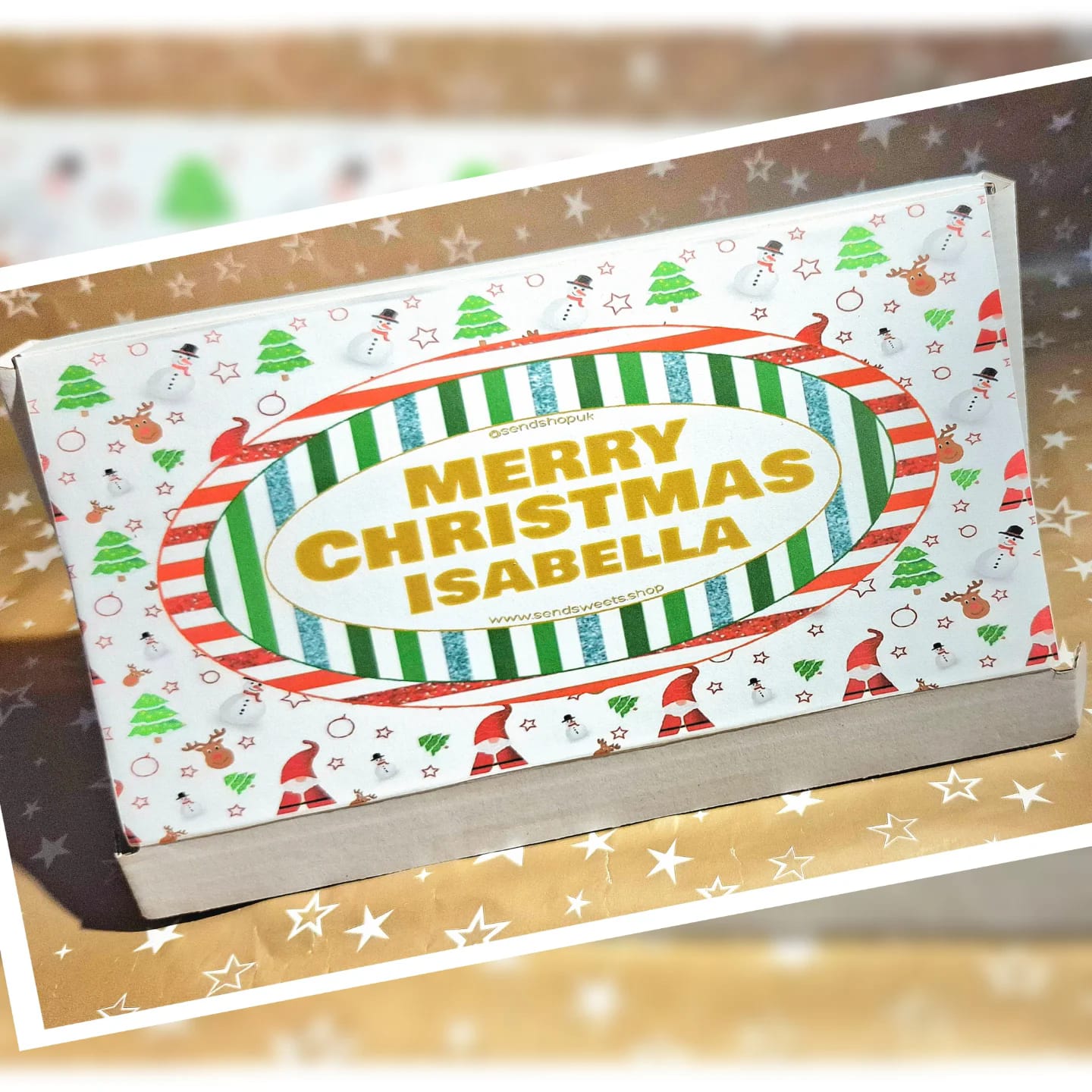 Sweet Filled Christmas Card Pick and Mix Christmas Sweets Letterbox Sweetbox (1kg)