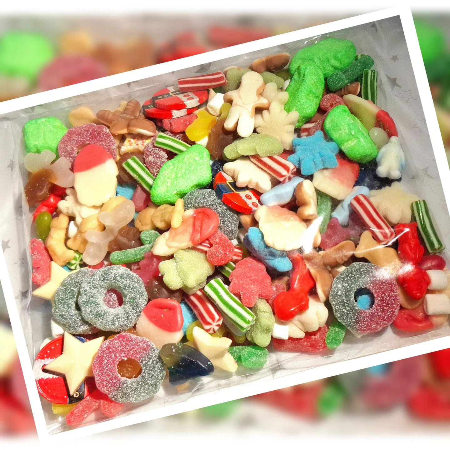 Sweet Filled Christmas Card Pick and Mix Christmas Sweets Letterbox Sweetbox (1kg)