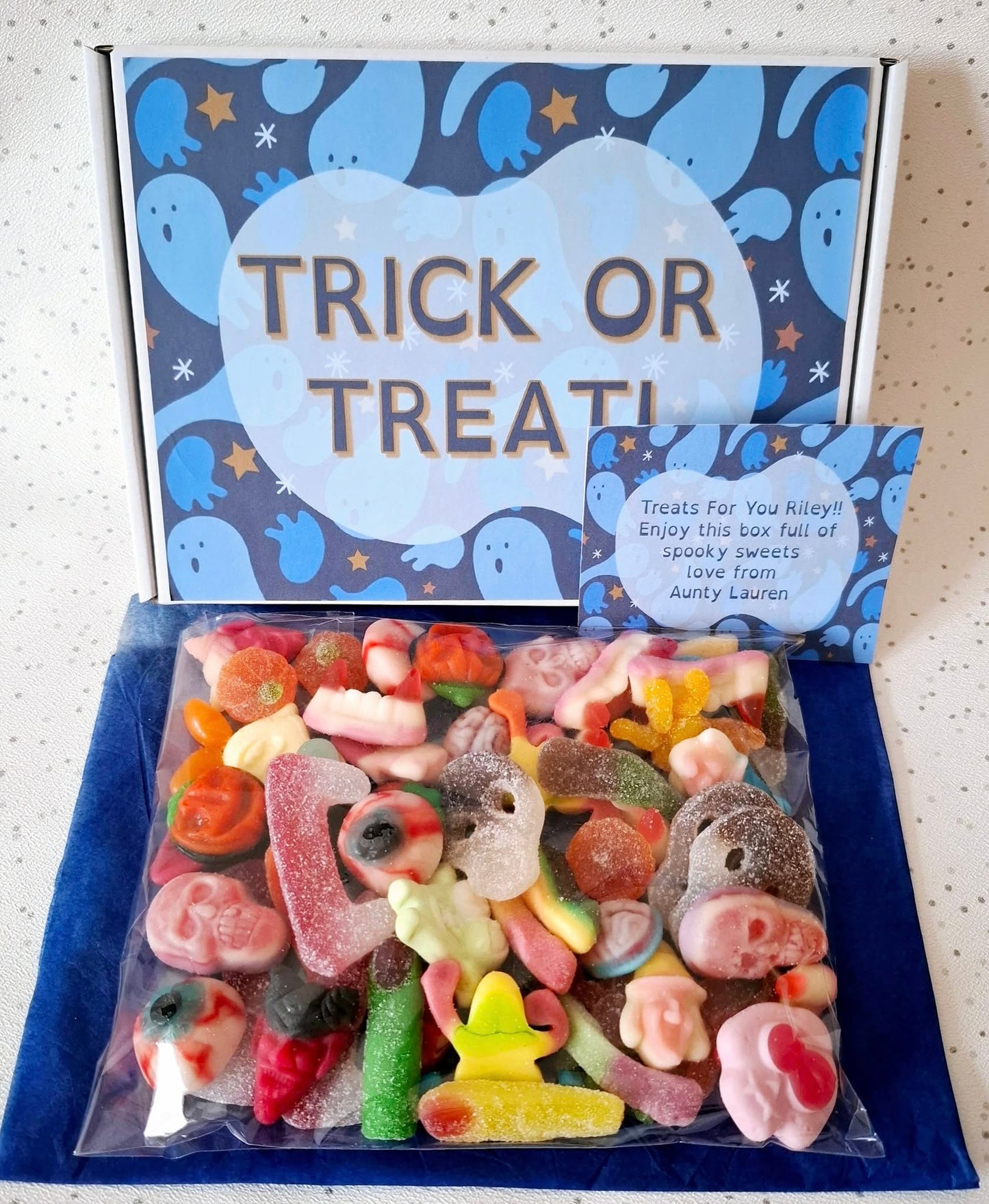 Personalised Halloween Pick & Mix Letterbox Sweets – Trick or Treat Gift Box