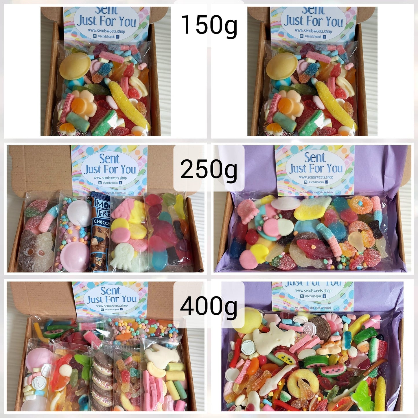 Christmas Sweets Pick and Mix Sweets Letterbox Sweetbox (400g)